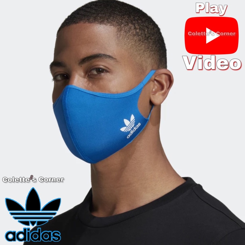 Adidas FACE COVERS 3-PACK M/L BLUE & WHITE MASK